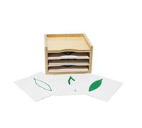 LLTCMYGS Montessori Leaf Card Three-Layer Cabinet Toy, Preschool Education Card Cabinet