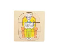LLTCMYGS Montessori Man's Life Multi-Layered Jigsaw Puzzle Toy,Wooden Life Growth Jigsaw Puzzle