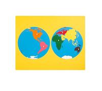 LLTCMYGS Montessori Map Puzzle, Wooden China & World Map Puzzle for Kids, Geography Learning Toy,the World