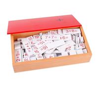 LLTCMYGS Montessori Math Arithmetic Boxes, Addition, Subtraction, Multiplication & Division Mental Math with Wooden Storage Boxes,Addition
