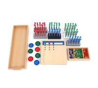 LLTCMYGS Montessori Math Test Tube Set, Montessori Long Division Board, Early Math Learning Toy for Toddlers