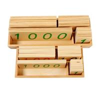LLTCMYGS Montessori Math Toy Large/Small Number Cards 1-9000, Wooden Materials for Early Math Learning,one set