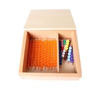 LLTCMYGS Montessori Mathematics Material Beaded Toy, with A Root Plate And Beaded Material Matching,Model A