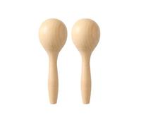 LLTCMYGS Montessori Natural Solid Wood Maracas Toys, Percussion Toy for Early Music Education (2 Pieces)