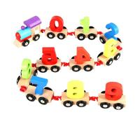 LLTCMYGS Montessori Number Train Set, 11-Piece Wooden Number Train Toy for Toddlers