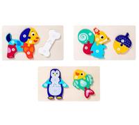 LLTCMYGS Montessori Numbered Animal Shape Matching Wooden Puzzles, Early Learning Jigsaw Toys