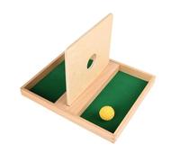 LLTCMYGS Montessori Object Permanence Box with Yarn Ball, Wooden Sensory Drop Toy for Infants