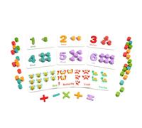 LLTCMYGS Montessori Peg Counting & Matching Board, Wooden Math Number Toy for Toddlers