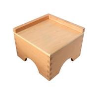 LLTCMYGS Montessori Pink Tower Wooden Base, Professional Sensory Tool Accessory for Toddlers