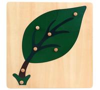 LLTCMYGS Montessori Plant Knob Jigsaw Puzzle, Wooden Plant Panel Toy,leaves