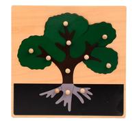 LLTCMYGS Montessori Plant Panel Teaching AIDS, Early Preschool Education Learning Toy,Big trees