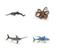 LLTCMYGS Montessori Plastic Marine Animal Toys, Language Learning Materials