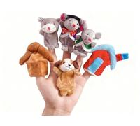 LLTCMYGS Montessori Plush Finger Doll Set, Christmas Birthday Present Speech Therapy Toys