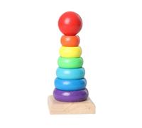 LLTCMYGS Montessori Rainbow Stacking Ring Toy, Fine Motor Skills & Early Learning Educational Toy
