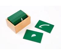LLTCMYGS Montessori Sandpaper Stroke Cards, Chinese Character Writing Practice Set, Wooden Educational Toy