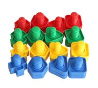 LLTCMYGS Montessori Screw & Nut Matching Building Blocks, Color & Shape Sorting Fine Motor Skills Toy,Model A