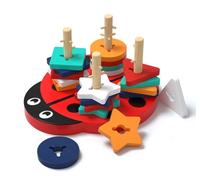 LLTCMYGS Montessori Shape Classification And Matching Building Block Toys, Fine Motor Skills, Hand-Eye Coordination Development