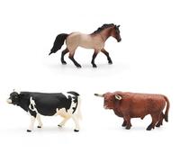 LLTCMYGS Montessori Simulation Animal Replica Small Statues, Language Material Teaching AIDS (3 Pieces)