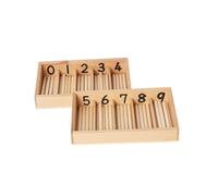 LLTCMYGS Montessori Spindle Box Set, Wooden Counting & Math Learning Toy for Toddlers