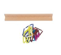 LLTCMYGS Montessori Square Bead Chain Set, Math Manipulative for Skip Counting & Squares Learning