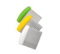 LLTCMYGS Montessori Stainless Steel Crinkle Cutter Knife, Fruit And Vegetable Cutting Teaching AIDS (3 Pieces)