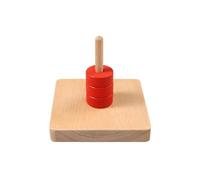 LLTCMYGS Montessori Teaching Aid Educational Toys, Montessori Level Ring, Cubes on Vertical Dowel,Model B