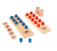 LLTCMYGS Montessori Ten Frame Unit Plus Toy, Number Recognition & Basic Arithmetic Learning Manipulative