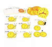 LLTCMYGS Montessori Time-Telling Learning Toy, 32-Piece Time-Telling Flash Cards & Teaching Clocks