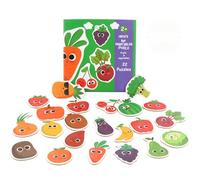 LLTCMYGS Montessori Toddler Matching Puzzles, Animal Traffic Fruit Vegetable Shape Puzzles,fruits and vegetables