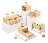 LLTCMYGS Montessori Toddler Object Permanence Box Set, Early Development Learning Toy