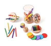 LLTCMYGS Montessori Transparent Classification Cup Toys, Color And Shape Recognition Toys