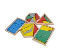 LLTCMYGS Montessori Triangular Puzzle for Kids, Constructive Triangles Box, Early Geometry Learning Toy