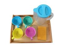 LLTCMYGS Montessori Water Pouring & Sharing Set, Practical Life Sensory Toy, Colorful Cups & Pitcher Activity