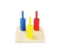 LLTCMYGS Montessori Wood Classification Stacking Toys, Colored Discs Sensory Teaching AIDS