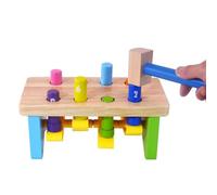 LLTCMYGS Montessori Wood Hammering Workbench Toys, Fine Motor Development, Digital Cognition