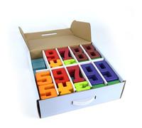 LLTCMYGS Montessori Wood Number Blocks Toys, Colorful Number Sorting & Stacking Toy, Balance Competition Toy,Colorful,100 pieces