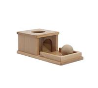 LLTCMYGS Montessori Wood Permanent Target Box, with Tray Box And Ball,Wooden Ball Drop Toy