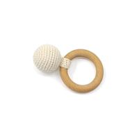 LLTCMYGS Montessori Wood Ring Rattle Toys, Sensory And Auditory Development Toys