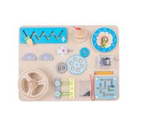 LLTCMYGS Montessori Wood Sensory Busy Board, Early Infant Busy Activity Toy