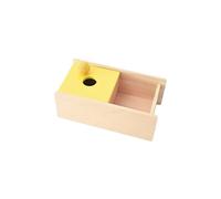 LLTCMYGS Montessori Wood Sensory Geometry Input Box, Baby Imbucare Box with Flip Lid, Practical Life Skills Toy,Model A