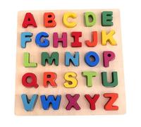 LLTCMYGS Montessori Wooden Alphabet Puzzle Board, 26 Color-Coded Uppercase & Lowercase Letters,Capital letters