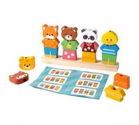 LLTCMYGS Montessori Wooden Animal Sorting Stacking Toys, Fine Motor Skills & Cognitive Development