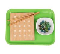 LLTCMYGS Montessori Wooden Board Bead Picking Daily Life Teaching Aid, Kids's Fine Motor Training,Model A