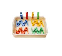 LLTCMYGS Montessori Wooden Clip Set Toys, Fine Motor Skills Training for Fingers