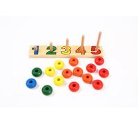 LLTCMYGS Montessori Wooden Count & Match Numbers Toys, Preschool Kindergarten Learning Activities