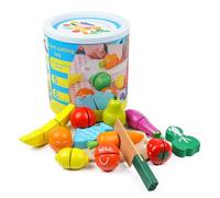 LLTCMYGS Montessori Wooden Fruit And Vegetable Cutting Toys, Hand-Eye Coordinated Development