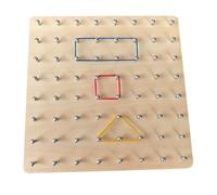 LLTCMYGS Montessori Wooden Geoboard, Creative Shape & Pattern Building Toy for Kids, STEM Activity