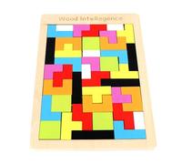 LLTCMYGS Montessori Wooden Geometric Tetris Puzzles, Kids's Preschool Geometric Thinking Toys