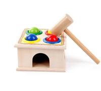 LLTCMYGS Montessori Wooden Hammering Ball Toy, Hand-Eye Coordination Sensory Development