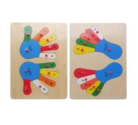LLTCMYGS Montessori Wooden Hand And Foot Panel Jigsaw Puzzle, Preschool Education Materials